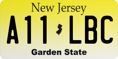 NJ license plate A11LBC