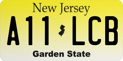 NJ license plate A11LCB