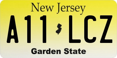 NJ license plate A11LCZ
