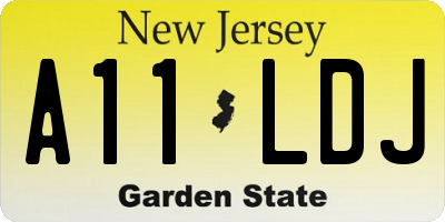 NJ license plate A11LDJ