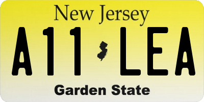 NJ license plate A11LEA