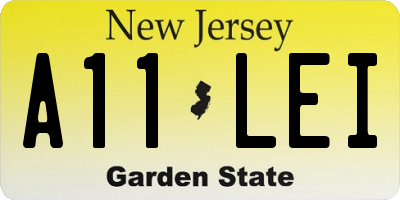 NJ license plate A11LEI