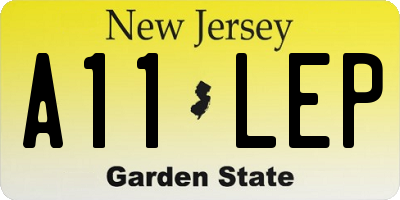 NJ license plate A11LEP
