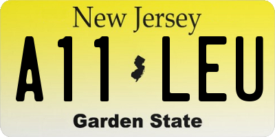 NJ license plate A11LEU