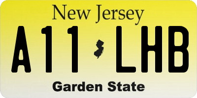 NJ license plate A11LHB
