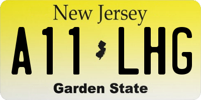 NJ license plate A11LHG