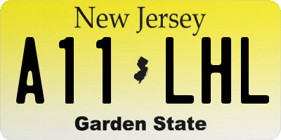 NJ license plate A11LHL