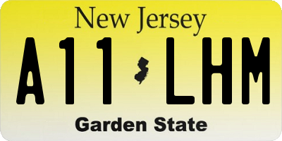 NJ license plate A11LHM