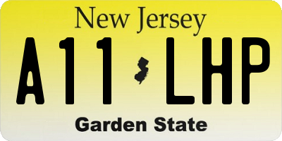 NJ license plate A11LHP