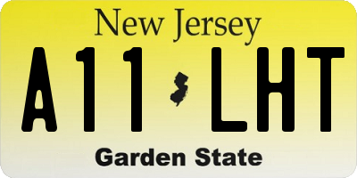 NJ license plate A11LHT
