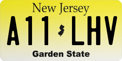 NJ license plate A11LHV