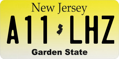 NJ license plate A11LHZ