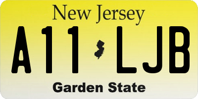 NJ license plate A11LJB