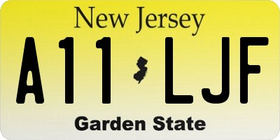 NJ license plate A11LJF