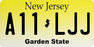 NJ license plate A11LJJ
