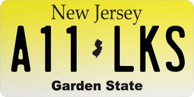 NJ license plate A11LKS