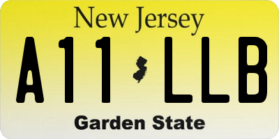 NJ license plate A11LLB