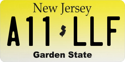 NJ license plate A11LLF