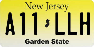 NJ license plate A11LLH