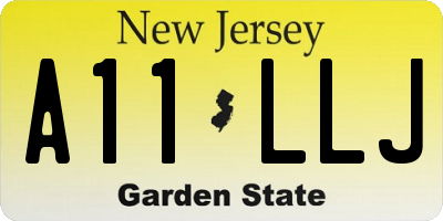 NJ license plate A11LLJ