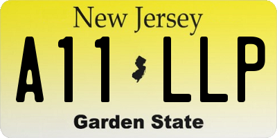 NJ license plate A11LLP
