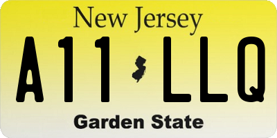 NJ license plate A11LLQ