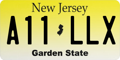 NJ license plate A11LLX