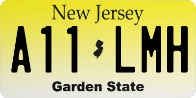 NJ license plate A11LMH