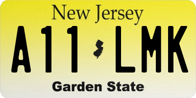 NJ license plate A11LMK