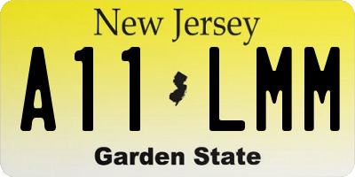 NJ license plate A11LMM