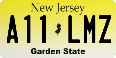 NJ license plate A11LMZ
