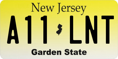 NJ license plate A11LNT