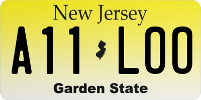 NJ license plate A11LOO