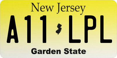 NJ license plate A11LPL