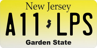NJ license plate A11LPS