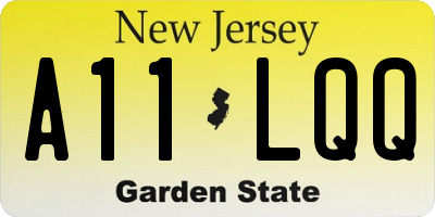 NJ license plate A11LQQ