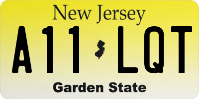 NJ license plate A11LQT