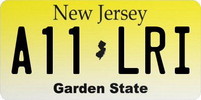 NJ license plate A11LRI