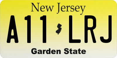 NJ license plate A11LRJ