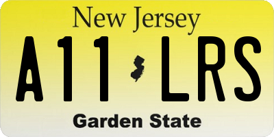 NJ license plate A11LRS