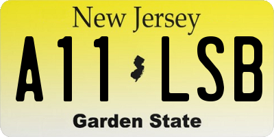 NJ license plate A11LSB