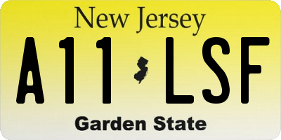 NJ license plate A11LSF