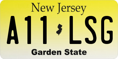 NJ license plate A11LSG