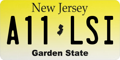 NJ license plate A11LSI