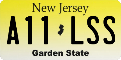 NJ license plate A11LSS