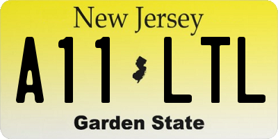 NJ license plate A11LTL