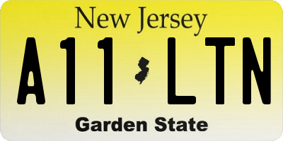 NJ license plate A11LTN