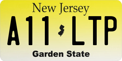 NJ license plate A11LTP