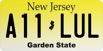 NJ license plate A11LUL