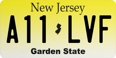 NJ license plate A11LVF